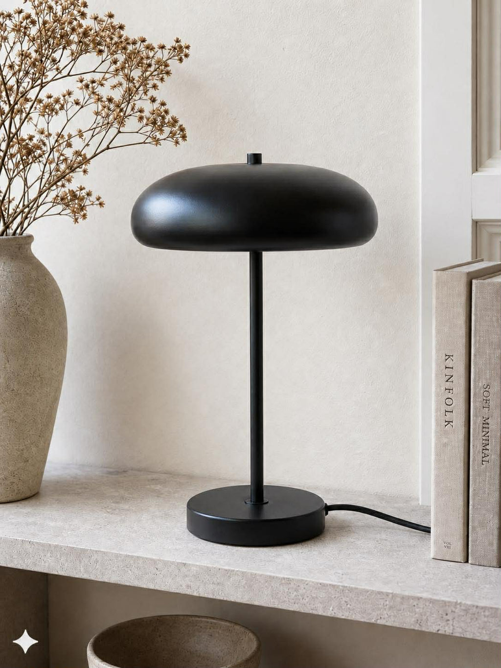 Bordslampa - Svart metall